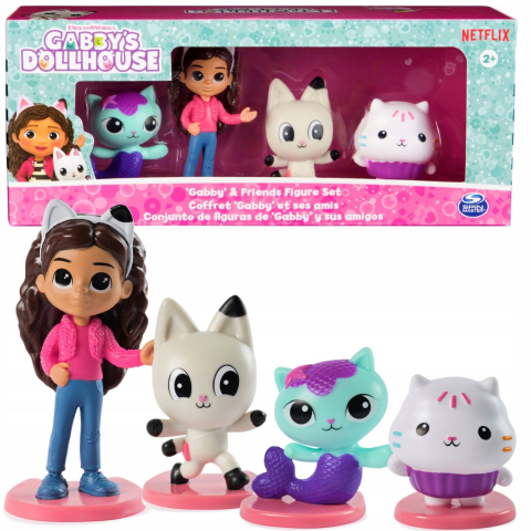 Gabbys dollhouse set gabby si prietenii 4 figurine copii varsta 2 ani - 7 ani [2]