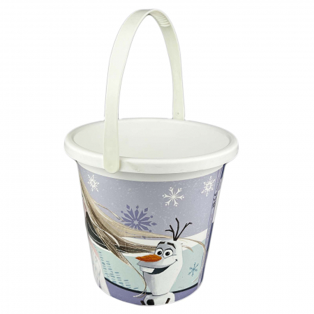 Galetusa nisip copii, model Frozen, Elsa, Olaf si Ana, 17 cm, Alb [2]