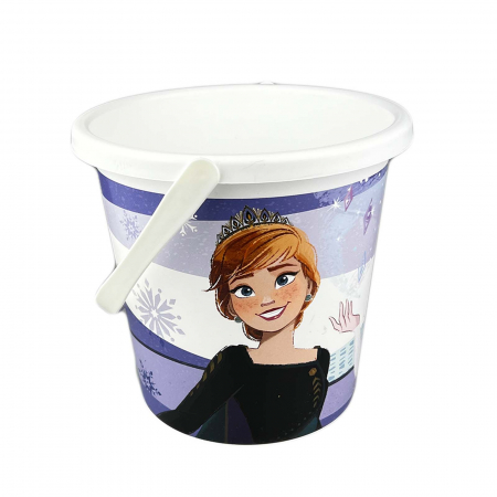 Galetusa nisip copii, model Frozen, Elsa, Olaf si Ana, 17 cm, Alb [1]