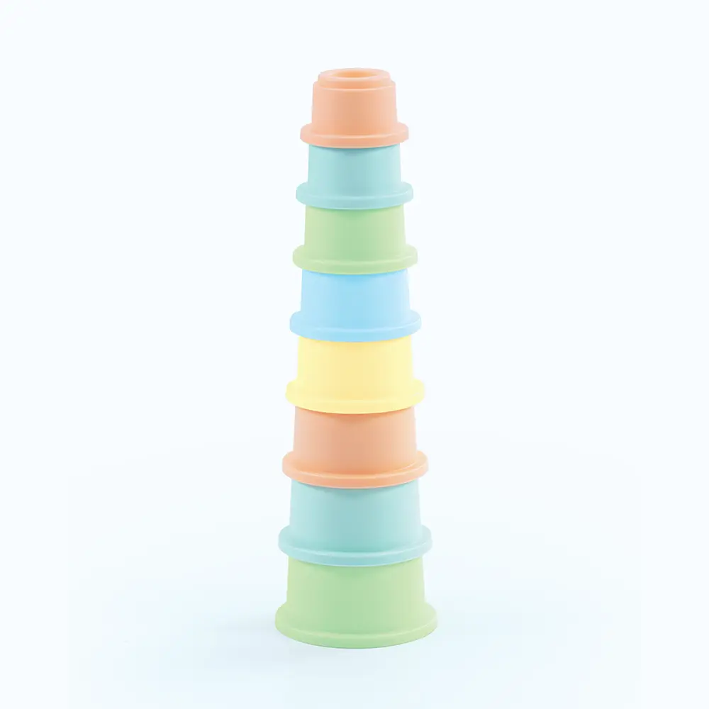 Jucării și Jocuri pentru copii - Galetuse suprapuse - Pastel (8 piese)