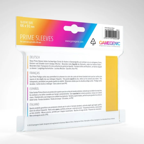 Gamegenic Sleeves - Folie protectie carti, galben varsta 3-5 ani ,5-7 ani ,7-9 ani ,9-12 ani ,12-14 ani ,14-18 ani ,18+, Unisex [1]