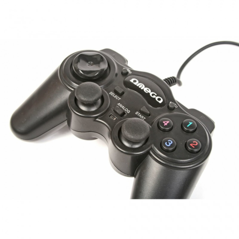 Gamepad Omega Interceptor OGP85, USB, 12 butoane, PC, cablu 1.4m, negru [1]