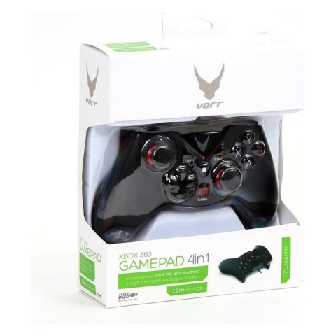 Periferice IT - Gamepad Omega Varr Flanker OGPXBOXNEW, USB, 12 butoane, PC/PS3/Android/Xbox360, negru
