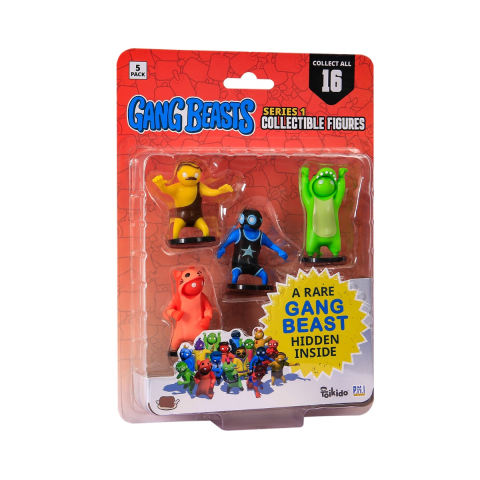 Gang Beasts - Set 5 figurine cu un personaj rar ascuns copii varsta 7 ani + [1]
