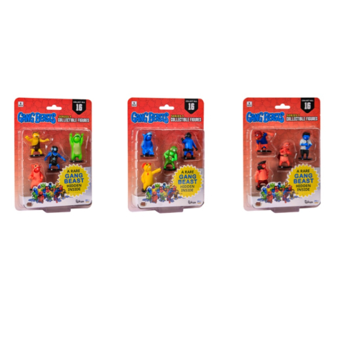 Jucării și Jocuri pentru copii - Gang Beasts - Set 5 figurine cu un personaj rar ascuns copii varsta 7 ani +