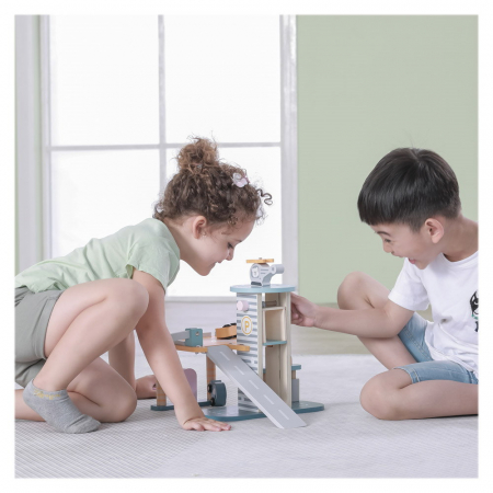 Garaj auto cu lift si masinute, nordic colors, Viga Toys, 3-7 ani [1]