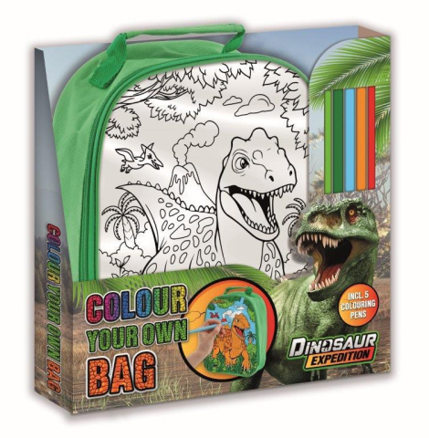 Rechizite Școlare - Geanta de colorat Dino+5 carioca  Grafix