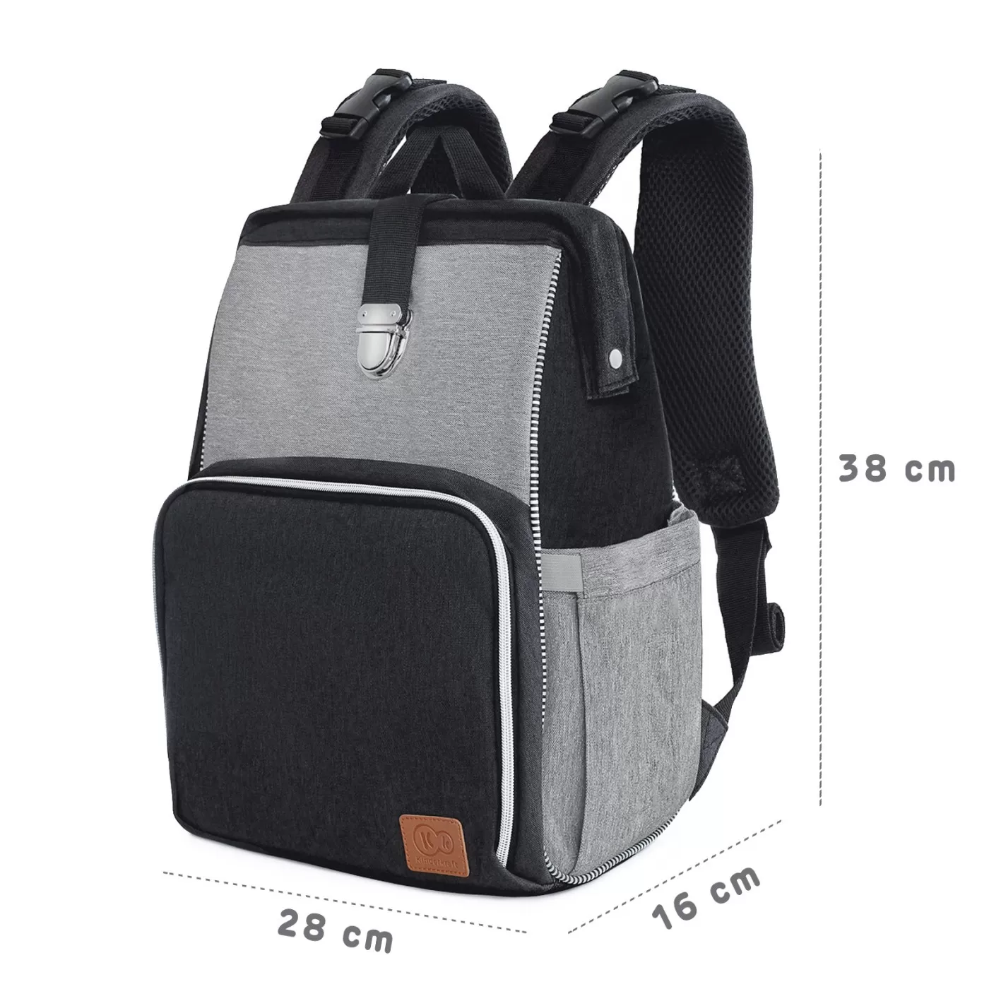 Geanta multifunctionala mamici kinderkraft molly, black, varsta de la 0 luni la +15 ani [7]