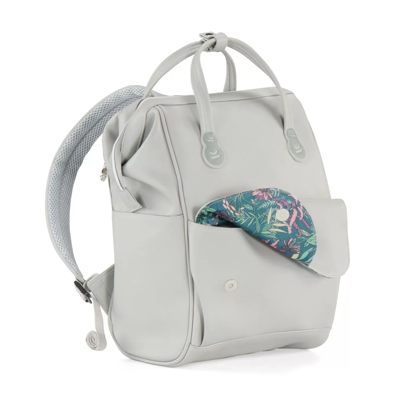 Carucioare, articole transport - Geanta multifunctionala mamici kinderkraft treasurepack, grey, varsta de la 0 luni la 3 ani