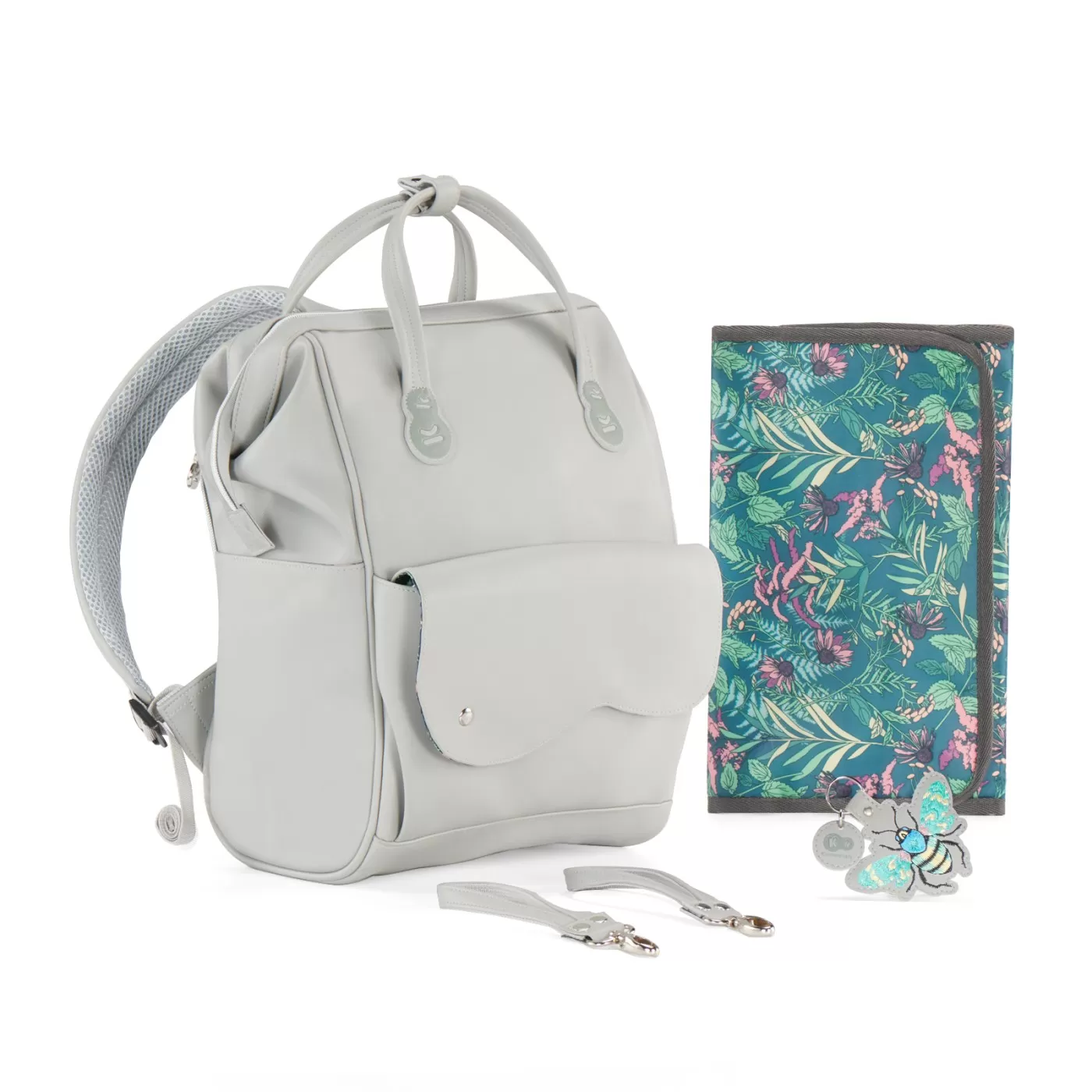 Geanta multifunctionala mamici kinderkraft treasurepack, grey, varsta de la 0 luni la 3 ani [2]