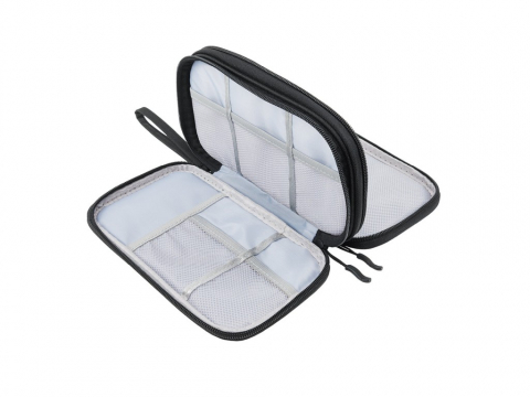Geantă Tellur pentru organizare cabluri și accesorii, 21 x 12,5 x 6 cm, poliester, negru [5]