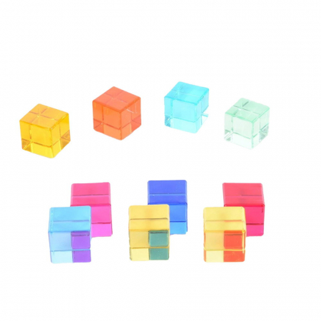 Gem Cube, set 10  cuburi acrilice, TickiT, 3-10 ani [3]