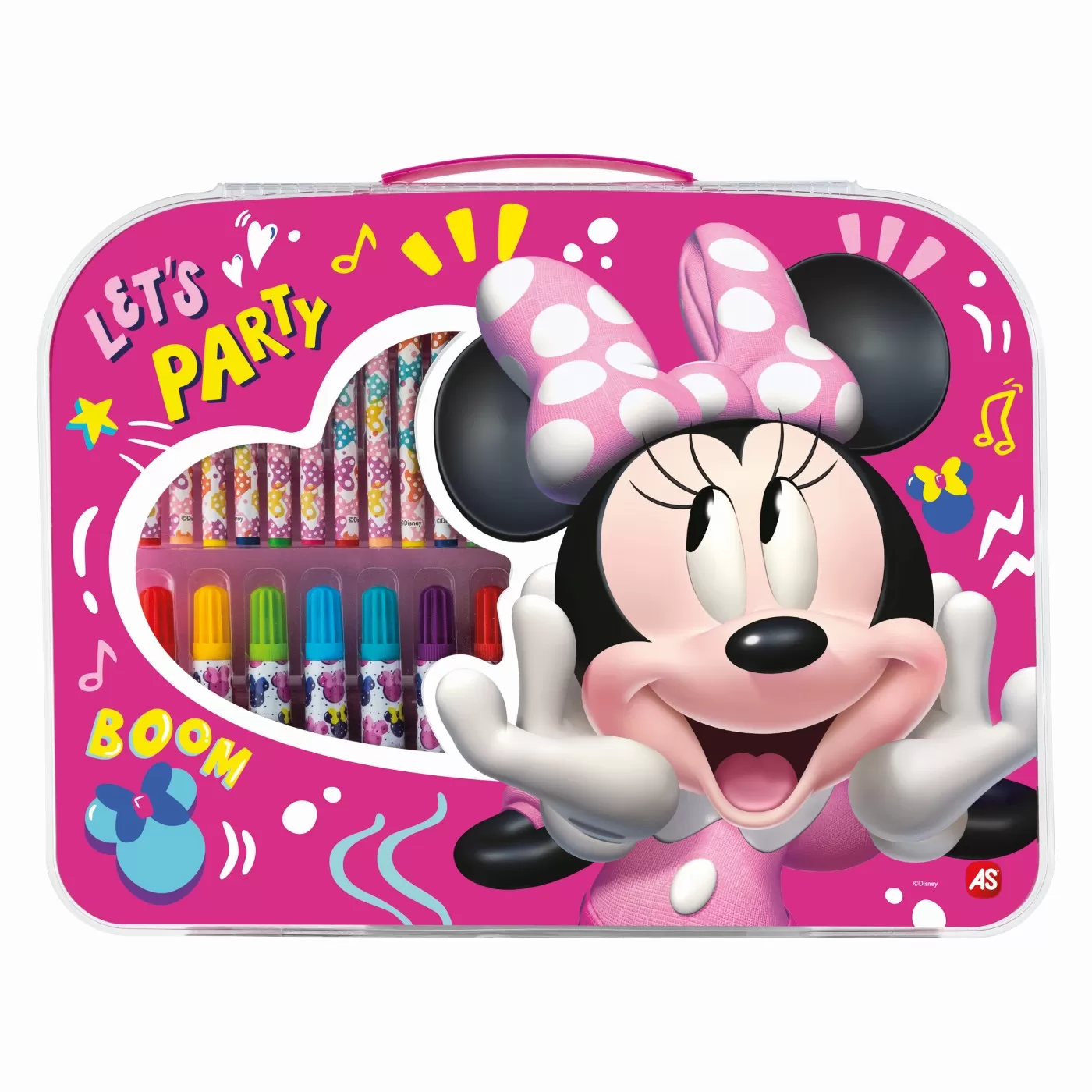 Cadouri Jucării Copii Grădiniță - Gentuta Minnie Mouse, Set pentru desen, Art Case, varsta de la 3 ani la 5 ani