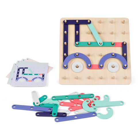 Jucării și Jocuri pentru copii - Geoplank, joc creativ din lemn, copii varsta 4-10 ani