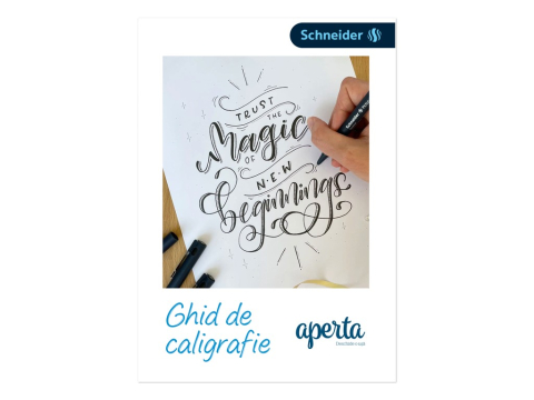 Creativitate, Seturi creative - Ghid de caligrafie Aperta + 1 liner CADOU