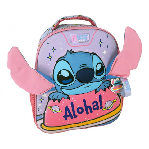 Rechizite Școlare - Ghiozdan 27x10x31cm 2 compartimente Stitch Aloha Must 