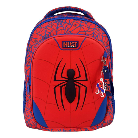 Rechizite Școlare - Ghiozdan 32x18x43cm 3 compartimente Spiderman Red Must 