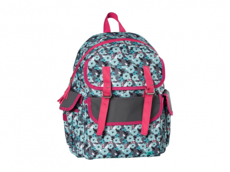 Rechizite Școlare - Ghiozdan Ancor B'log Flowers cu compartiment pentru laptop