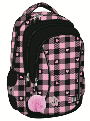 Rechizite Școlare - Ghiozdan cl 0 bp-26 pink checkered st.right majewski