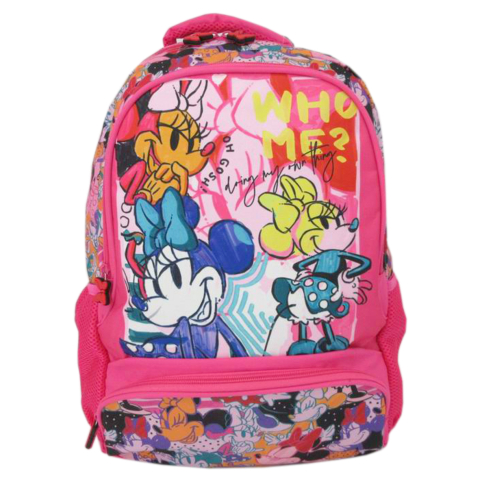 Rechizite Școlare - Ghiozdan clasa 0 minnie mouse roz who me 3 fermoare pigna