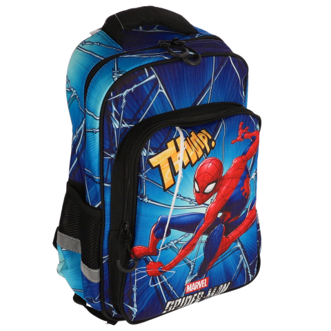 Ghiozdan clasa 0 spiderman albastru 2 fermoare pigna [1]