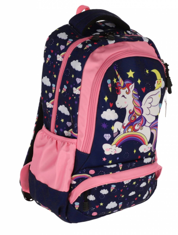 Ghiozdan clasa 0 unicorn bleu star 3 fermoare pigna [2]
