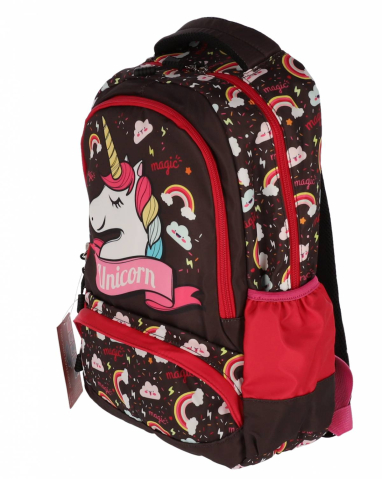 Ghiozdan clasa 0 unicorn negru 3 fermoare pigna [3]