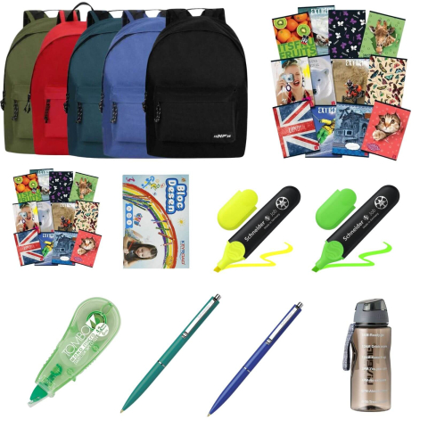 Rechizite Școlare - Ghiozdan echipat complet liceu 9-12 cu rechizite premium | Micostore