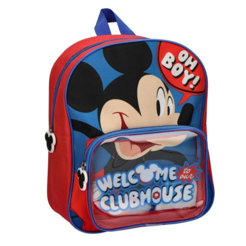 Rechizite Școlare - Ghiozdan gradinita Cerda Mickey, 25cm, 2 compartiment, 25x30x12cm, 677416
