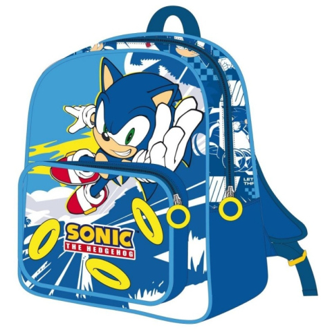Rechizite Școlare - Ghiozdan gradinita Cerda Sonic, 25cm, 2 compartiment, 25x30x12cm, 629309