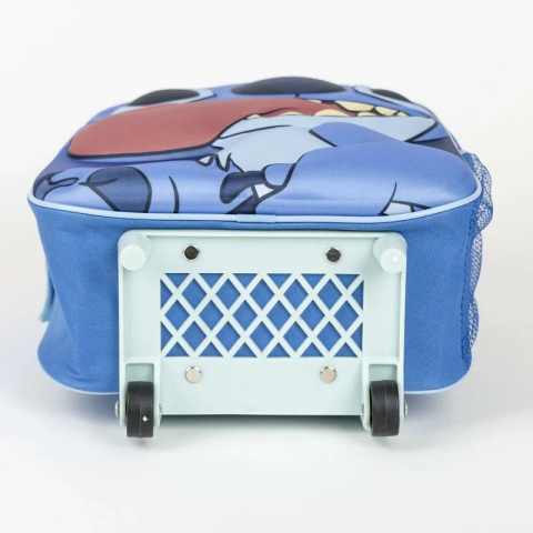 Ghiozdan gradinita Cerda Stitch 3D, 31cm, 1 compartiment, tip troller, albastru, 37032 [4]