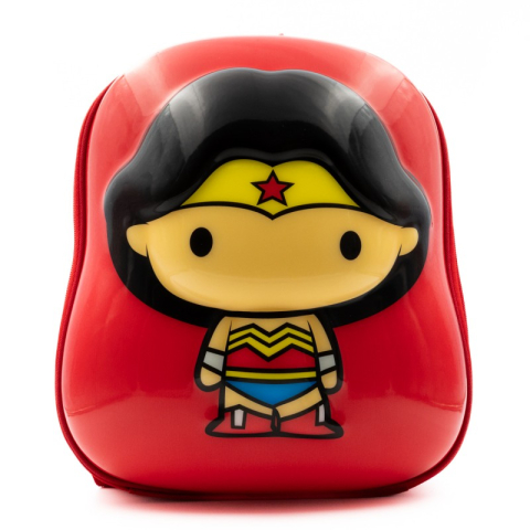 Rechizite Școlare - Ghiozdan gradinita Ridaz DC Justice League Wonder Woman, 35cm, 1 compartiment, 3D, rosu, 91105W