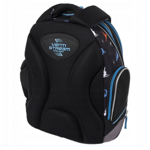 Ghiozdan St.Majewski Bambino Space, 2 compartimente, 3 buzunare, negru, 650703 [6]