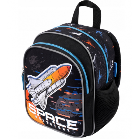 Ghiozdan St.Majewski Bambino Space, gradinita, 1 compartiment, 3 buzunare, negru, 650666 [6]