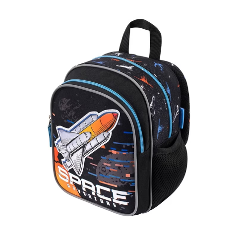 Ghiozdan St.Majewski Bambino Space, gradinita, 1 compartiment, 3 buzunare, negru, 650666 [1]