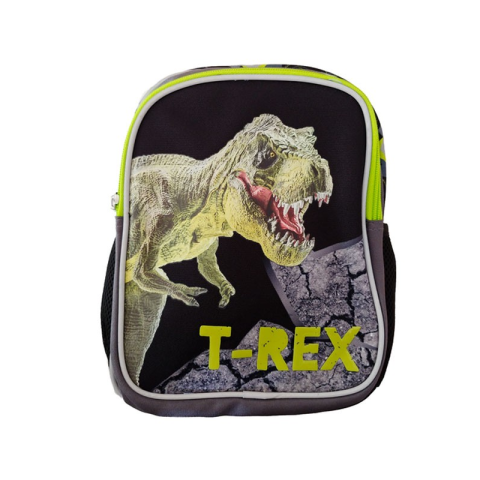 Ghiozdan St.Majewski Bambino TRex, 1 compartiment, 3 buzunare, negru cu verde, 650635 [1]