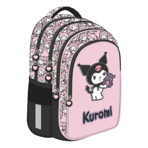 Rechizite Școlare - Ghiozdan St.Majewski Kuromi Pink, 40cm, 4 compartimente, BPL 58, 694158