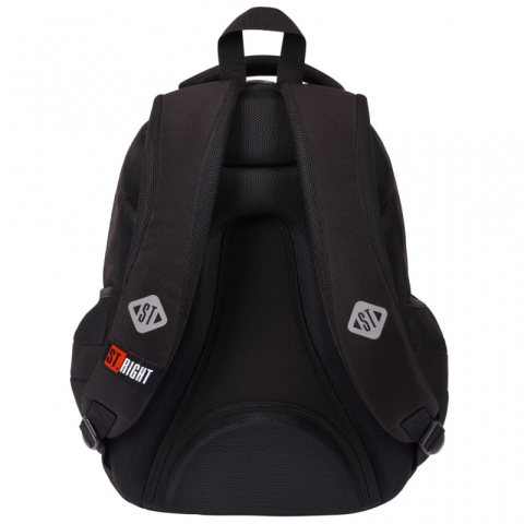 Ghiozdan St.Majewski St.Right Black, 46cm, 3 compartimente, 2 buzunare, negru [1]