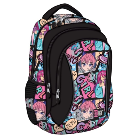 Rechizite Școlare - Ghiozdan St.Majewski St.Right Manga Girl BP26, 39cm, 3 compartimente, 697982