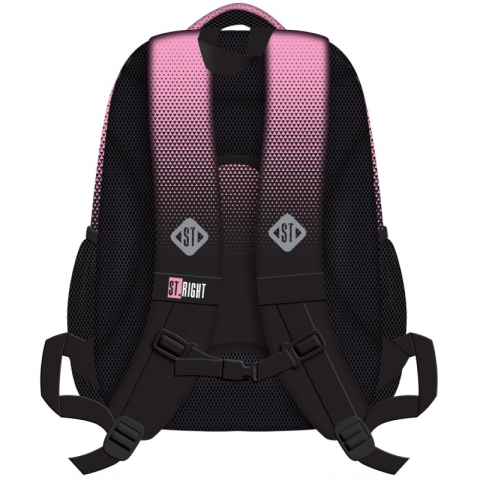 Ghiozdan St.Majewski St.Right Pink Gradient, 42cm, 4 compartimente, 1 buzunar, negru cu roz [1]
