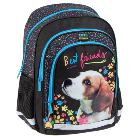 Rechizite Școlare - Ghiozdan Starpak Doggy, gradinita, 1 compartiment, 4 buzunare, negru, 446585