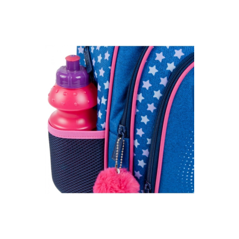 Ghiozdan Starpak Good Vibes, 2 comparimente, 3 buzunare, albastru cu roz, 446590 [5]