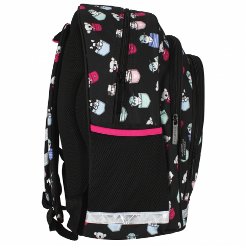 Ghiozdan Starpak Minisy, 39.5cm, 3 compartimente, 2 buzunare laterale, negru, 509031 [2]