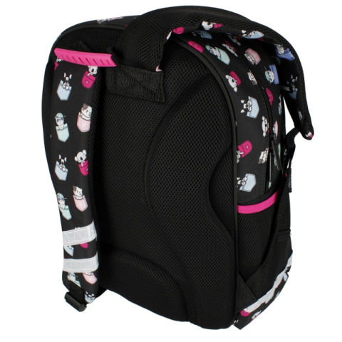 Ghiozdan Starpak Minisy, 39.5cm, 3 compartimente, 2 buzunare laterale, negru, 509031 [4]