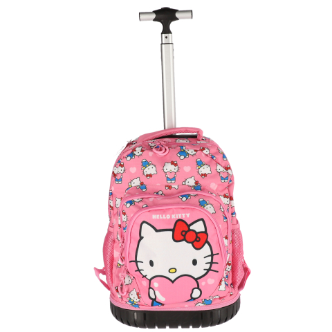 Rechizite Școlare - Ghiozdan troller cl i-iv hello kitty roz 3 fermoare pigna