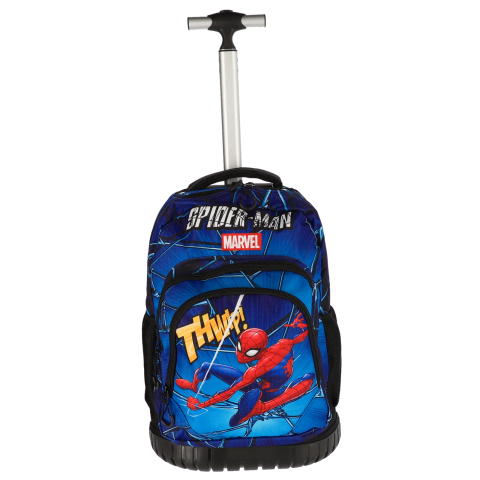 Rechizite Școlare - Ghiozdan troller cl i-iv spiderman albastru 3 fermoare pigna