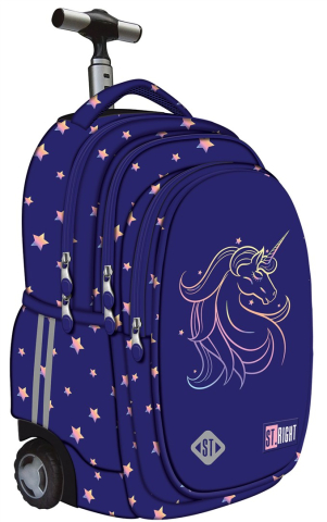 Rechizite Școlare - Ghiozdan troller tb-01 unicorn glow st.right majewski