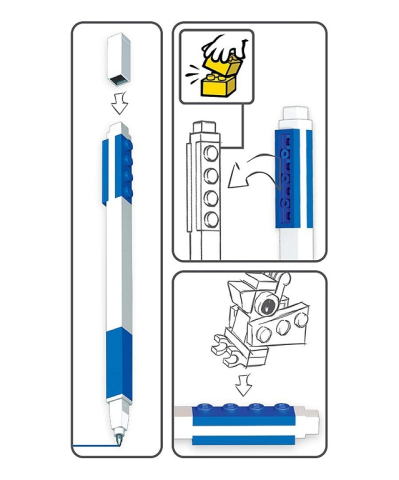  Ghiozdane si rechizite  Pix cu gel LEGO albastru - Minifigurina varsta  6+ ani [3]