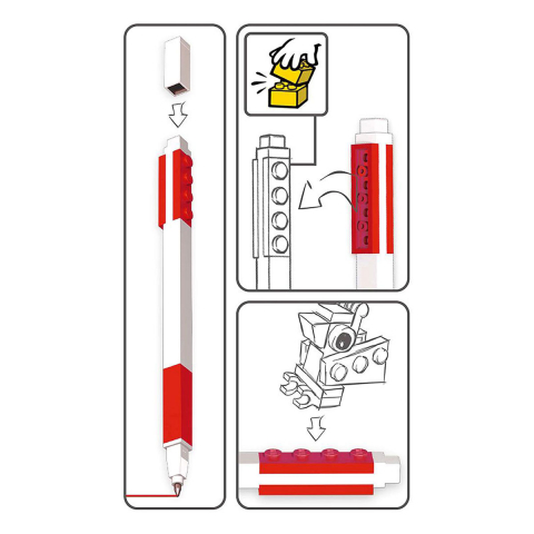 Pix cu gel LEGO - rosu [3]