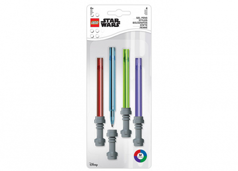 Ghiozdane si rechizite - Set 4 pixuri colorate cu gel LEGO Star Wars Lightsaber